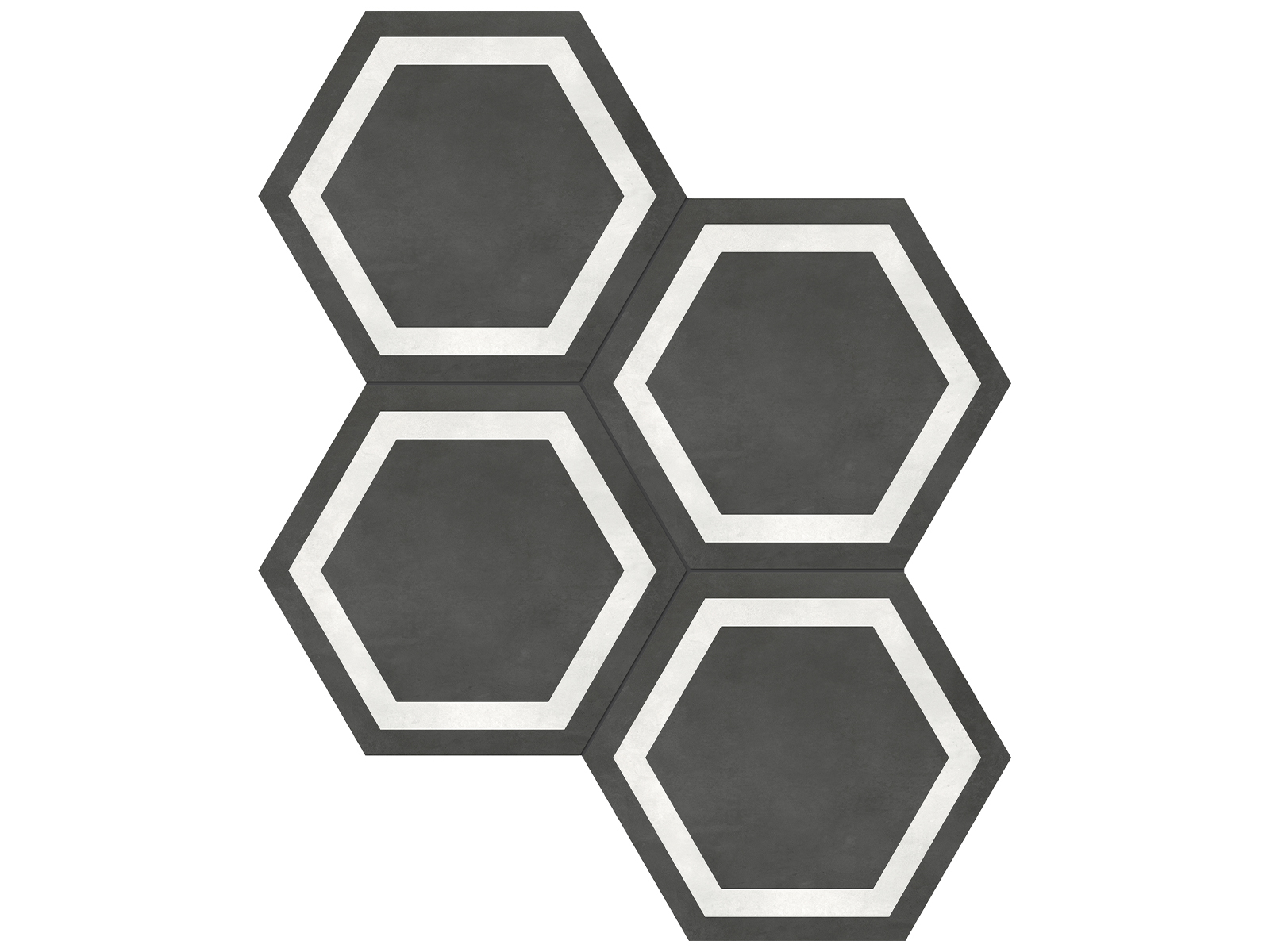 Floor Tile Form Graphite Matte 7" x 7-3/4"