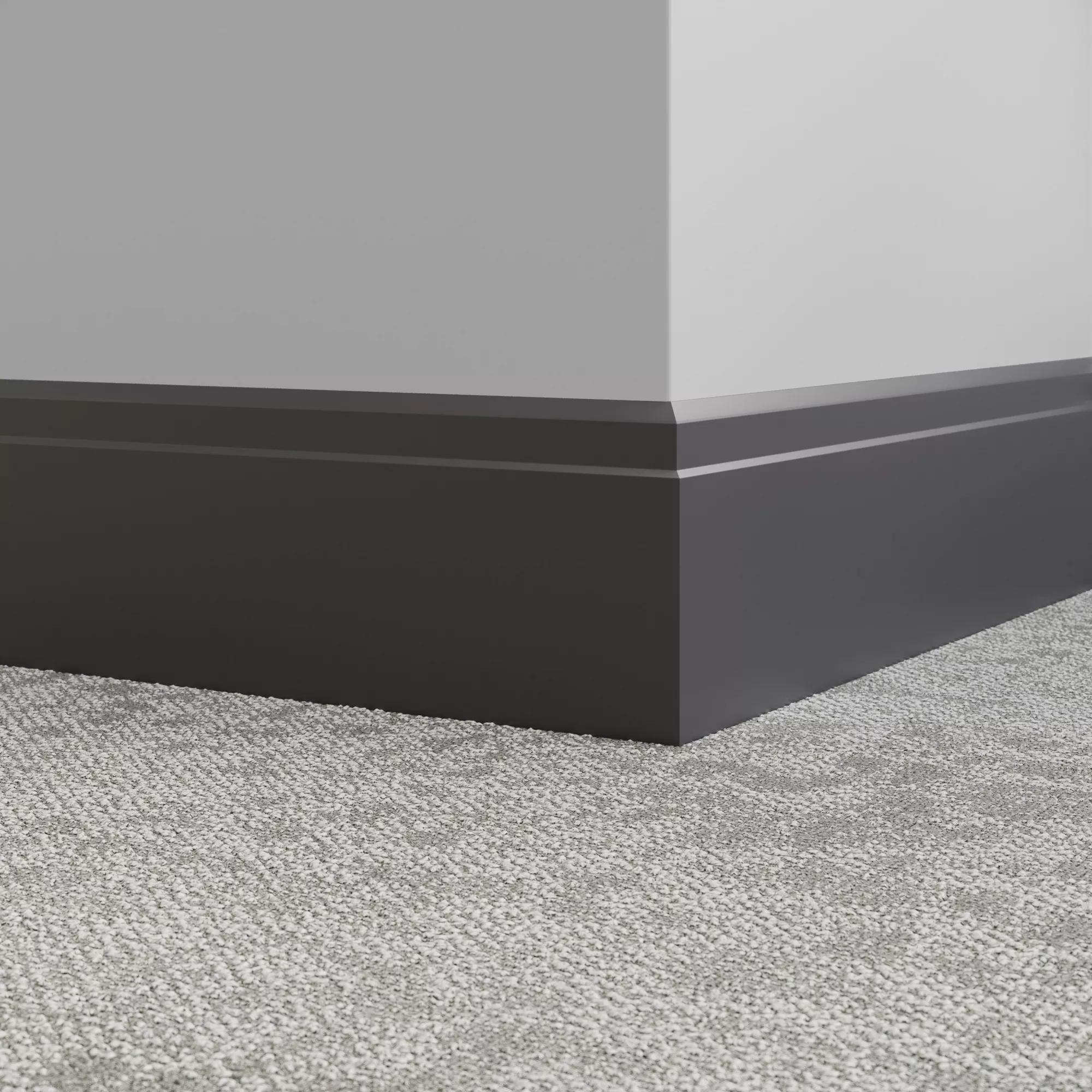 Millwork Wall Finishing System - MW 40 X62 Ledge 6" #40 Black - Wall Base 8' (Pack of 5)