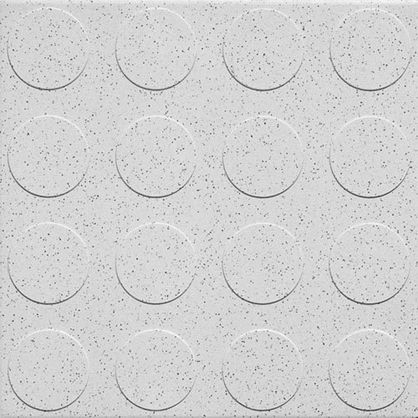Security Tactile Tile Dotti White Grey Matte Corund 8" x 8"