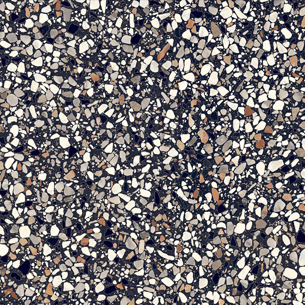 Floor Tiles Frammenti Nero Micro Natural 8" x 8"