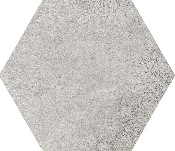 Floor Tiles Hexatile Cement Grey Matte 7" x 8" (7.69 sqft/box)