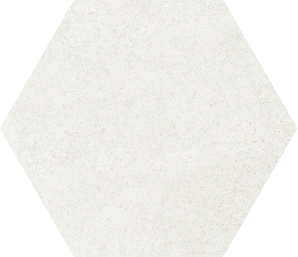 Floor Tiles Hexatile Cement White Matte 7" x 8" (10.76 sqft/box)