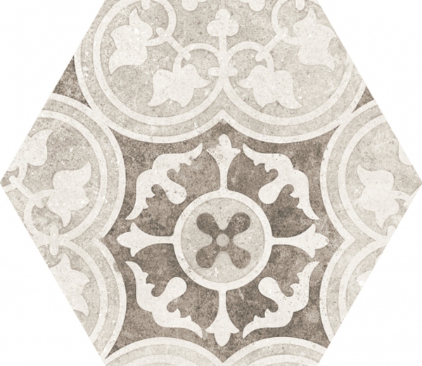Floor Tiles Hexatile Cement Garden Grey Matte 7" x 8"