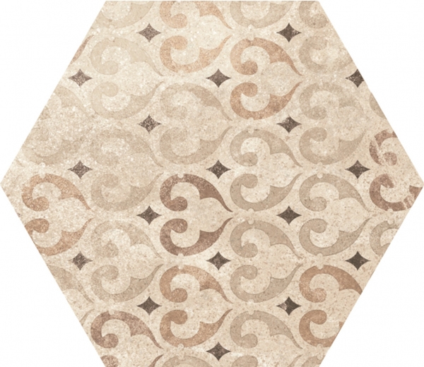Floor Tiles Hexatile Cement Garden Sand Matte 7" x 8"
