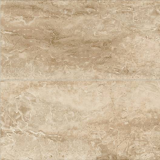 Vinyl Tile UltraCeramic by American Biltrite Spa Marble Soft Beige 12" x 24"