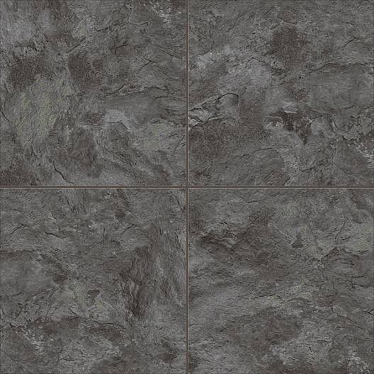 Vinyl Tile UltraCeramic by American Biltrite Tuscan Slate Dark Grey 18" x 18"