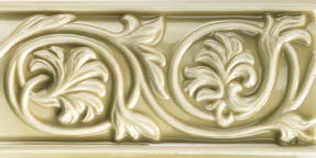 Wall Tiles Retroclassique Avocado Polished Floral Listello 3" x 6"