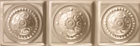 Wall Tiles Retroclassique Mocha Polished Circles Listello 2" x 6"