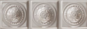 Wall Tiles Retroclassique Silver Polished Circles Listello 2" x 6"