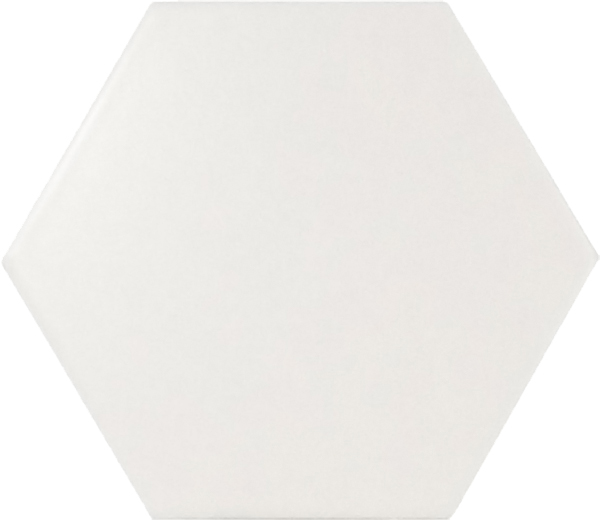 Wall Tiles Scale Hexagon White Matte 4" x 5"