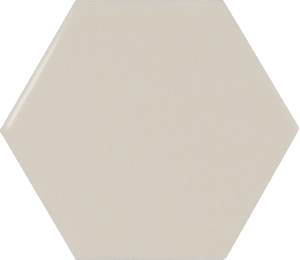 Wall Tiles Scale Hexagon Greige Polished 4" x 5"