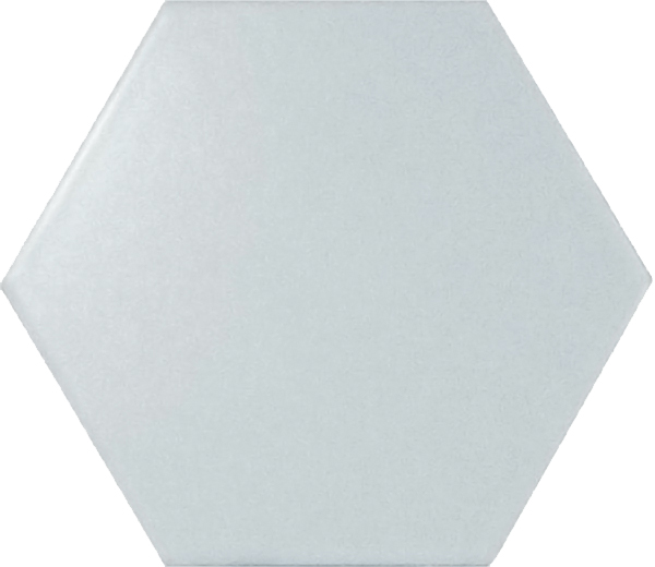 Wall Tiles Scale Hexagon Sky Blue Polished 4" x 5"
