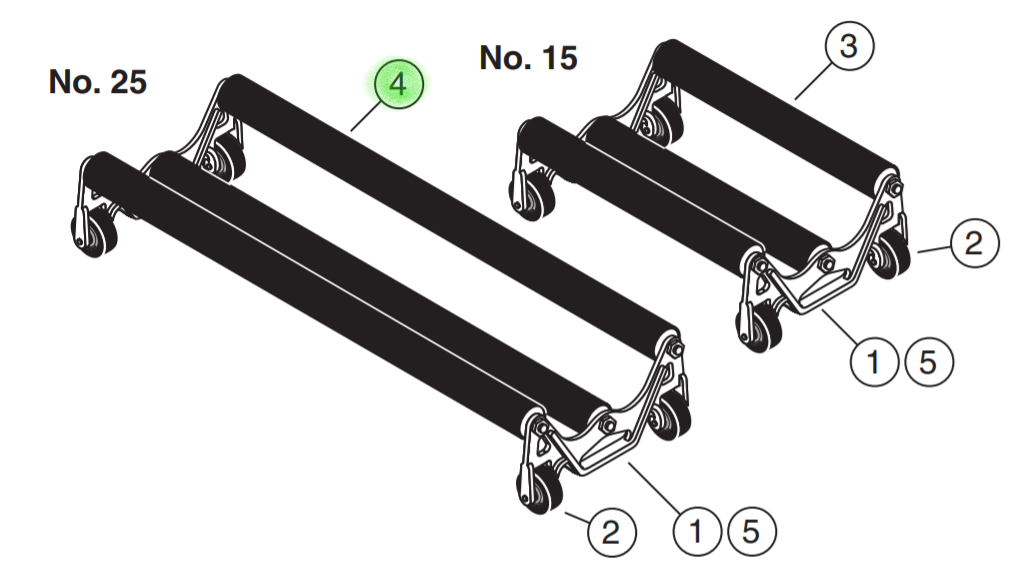 Roller Assembly - 36" for No. 25