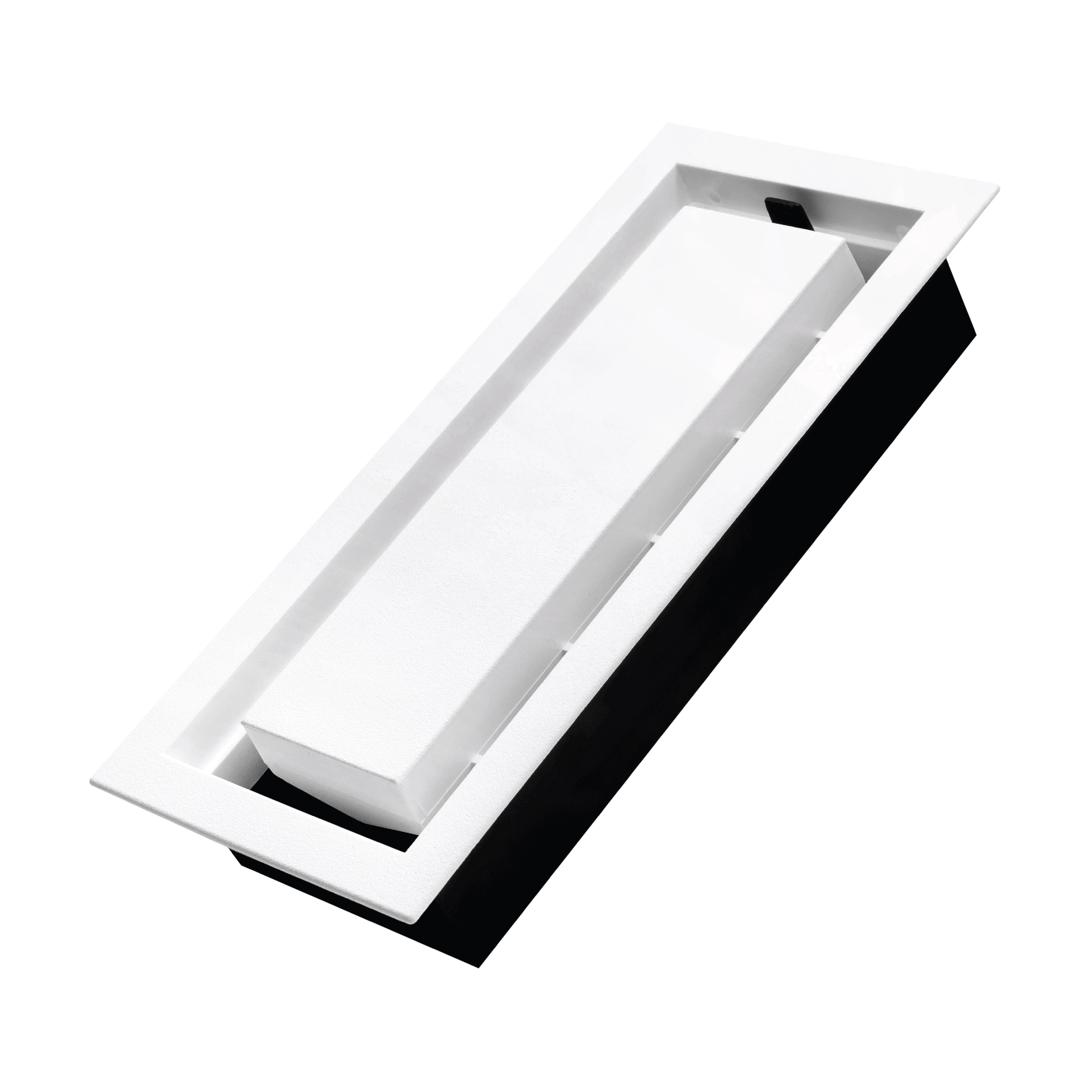 Trappe de ventilation murale Drop-In Series Texturée Blanc 4" x 10"
