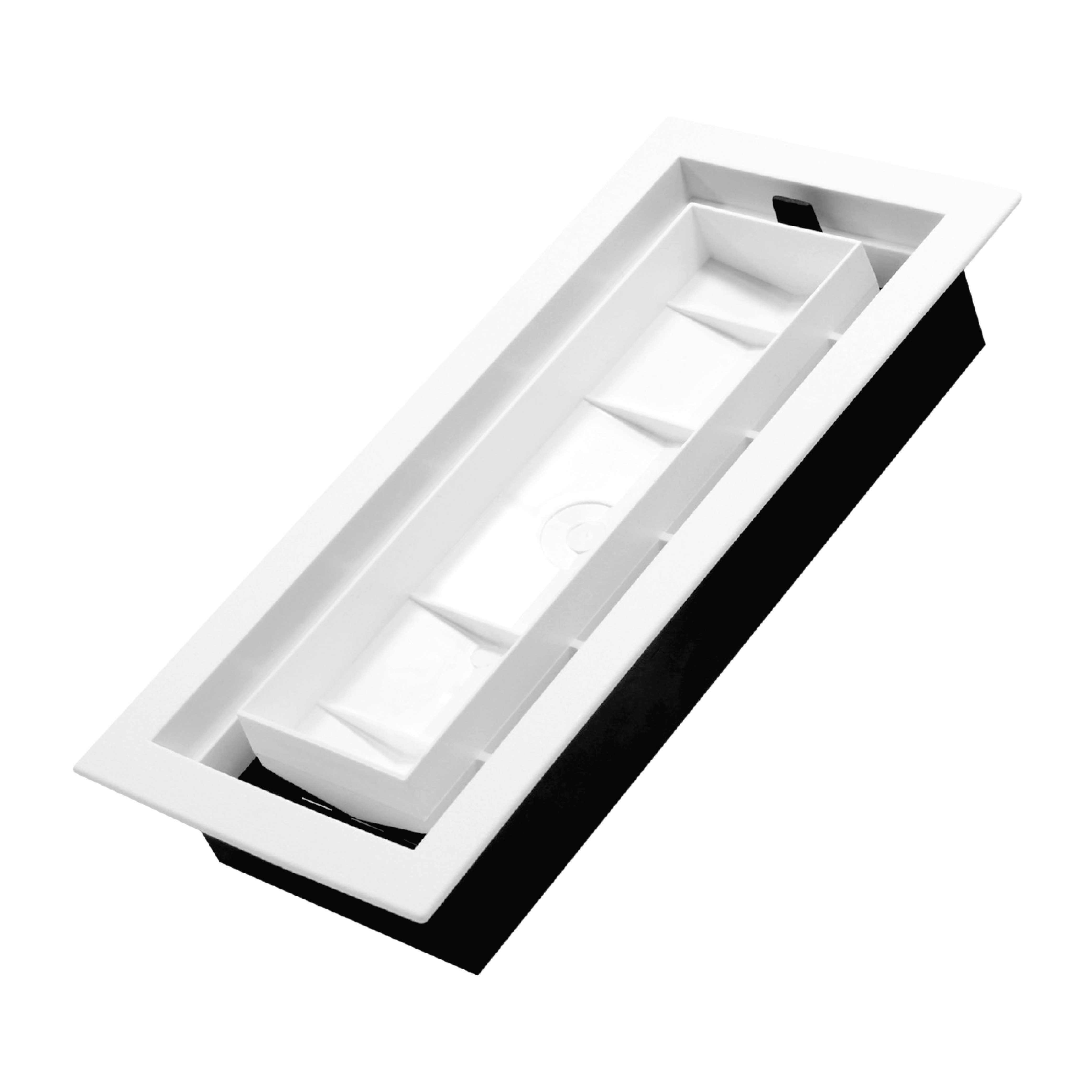 Trappe de ventilation Drop-In Series Texturée Blanc 4" x 10"
