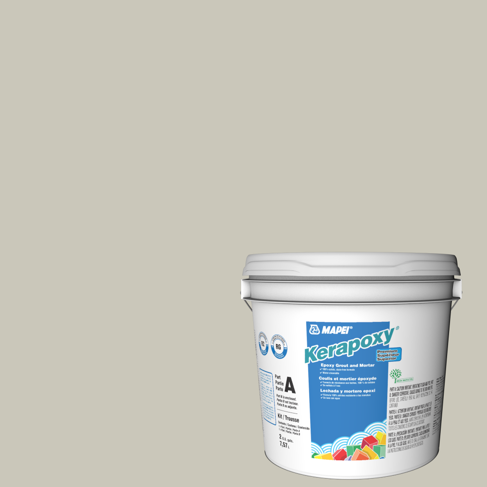 Kerapoxy CQ Premium Epoxy Grout with Color-Coated Quartz - #01 Alabaster - 7.57 L