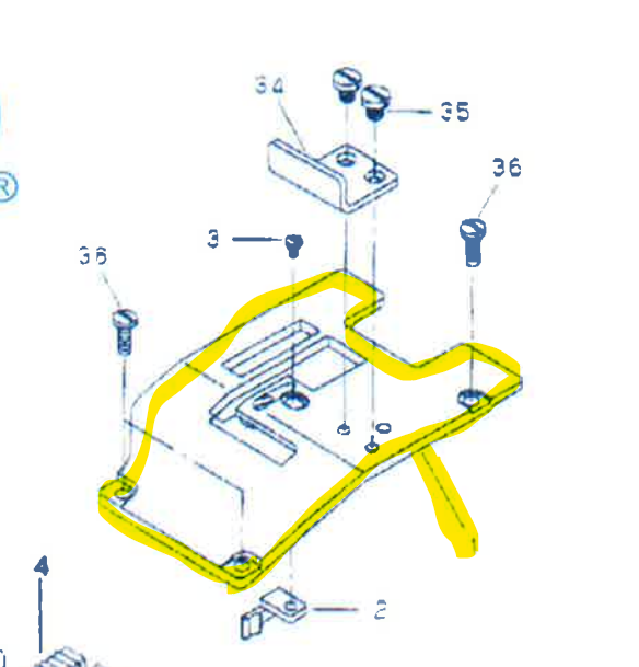 Replacement Throat Plate for Millennium 2000 Carpet Binder