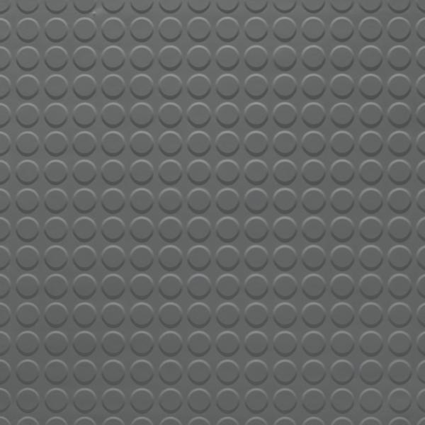 Rubber Tile Solid Color Raised Round #VL4 Cool Metal 24" x 24"