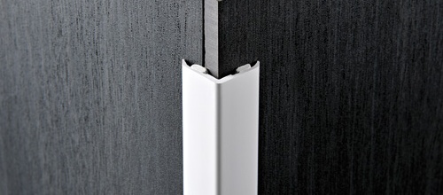 Profilé de coin Proedge PVC Anti-choc en résine de vinyl avec adhésif Blanc 01 - 50 x 50 mm (Pacquet de 15)