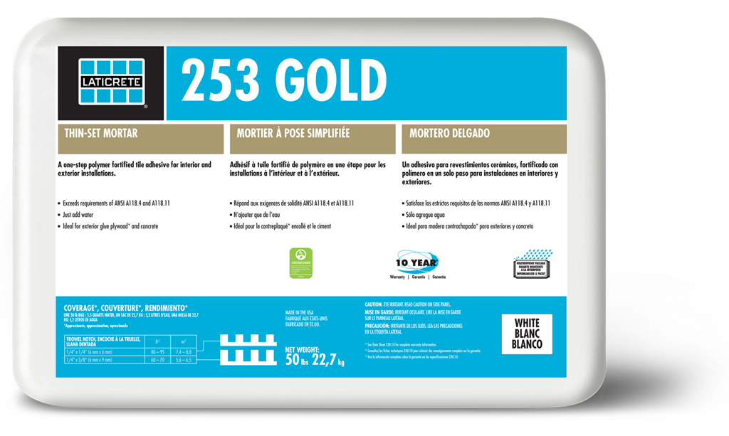 253 Gold Thin-Set Mortar White 50 lb
