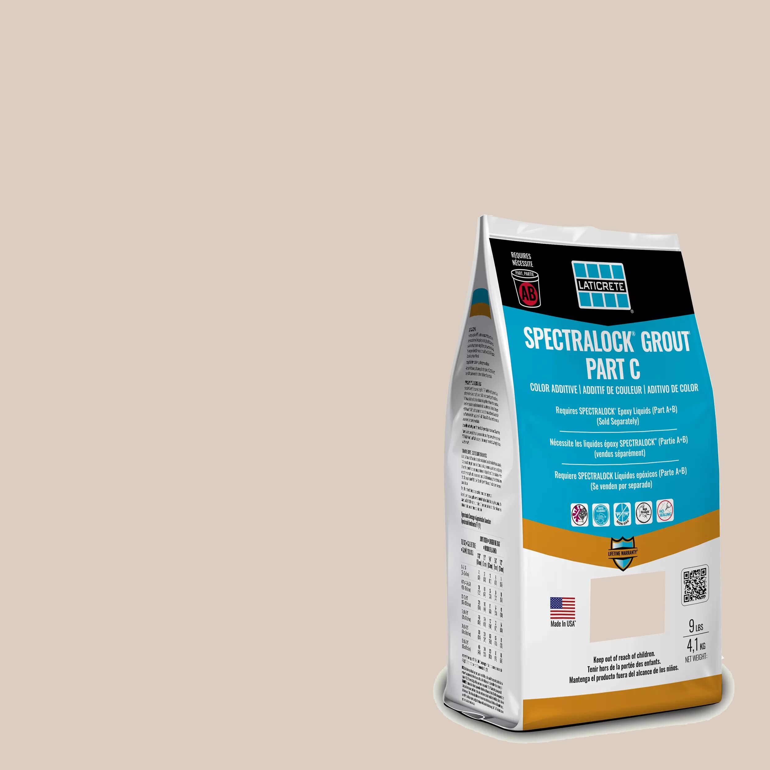 Spectralock Pro Premium Grout Part C Colored Powder #17 Marble Beige 9 lb