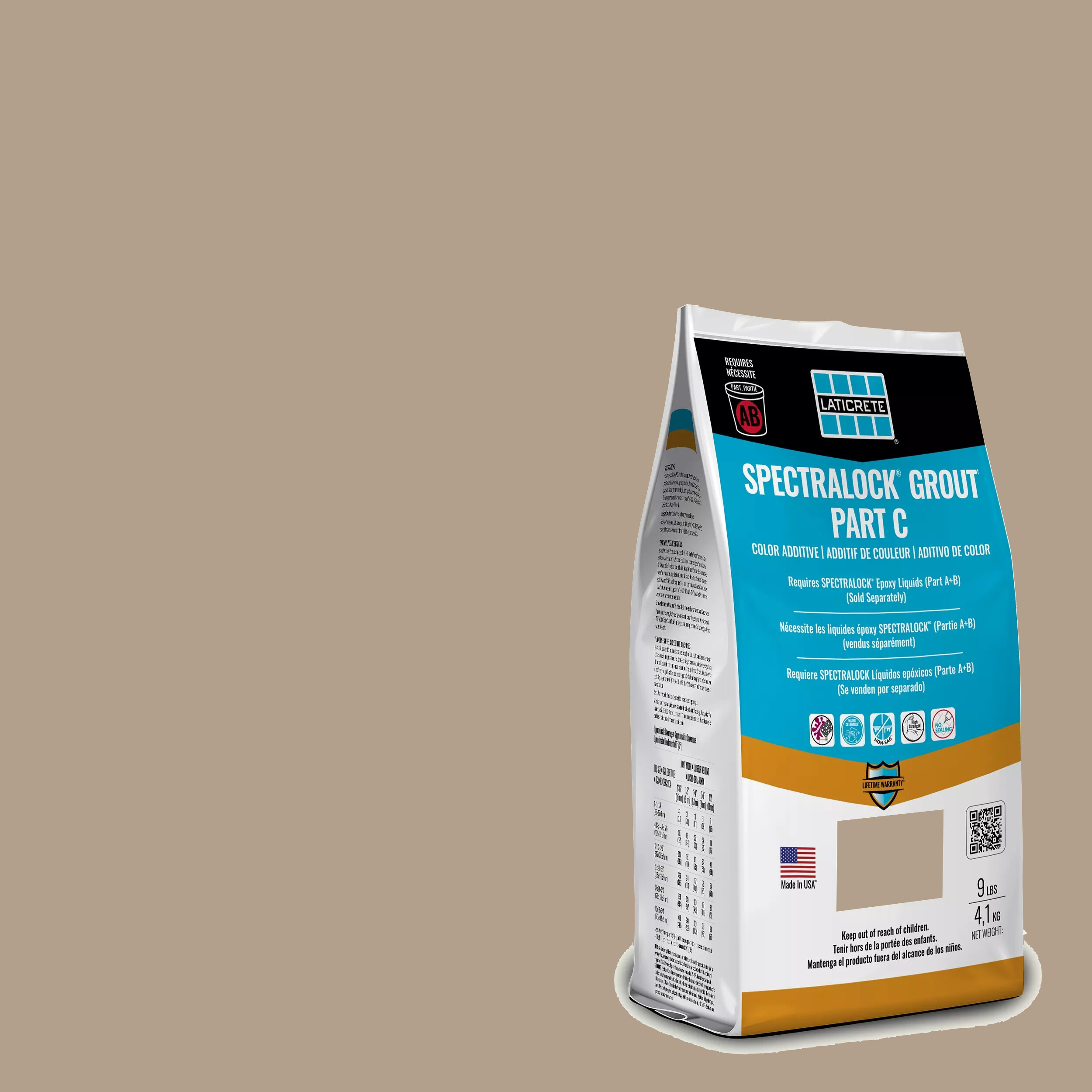 Spectralock Pro Premium Grout Part C Colored Powder #30 Sand Beige 9 lb