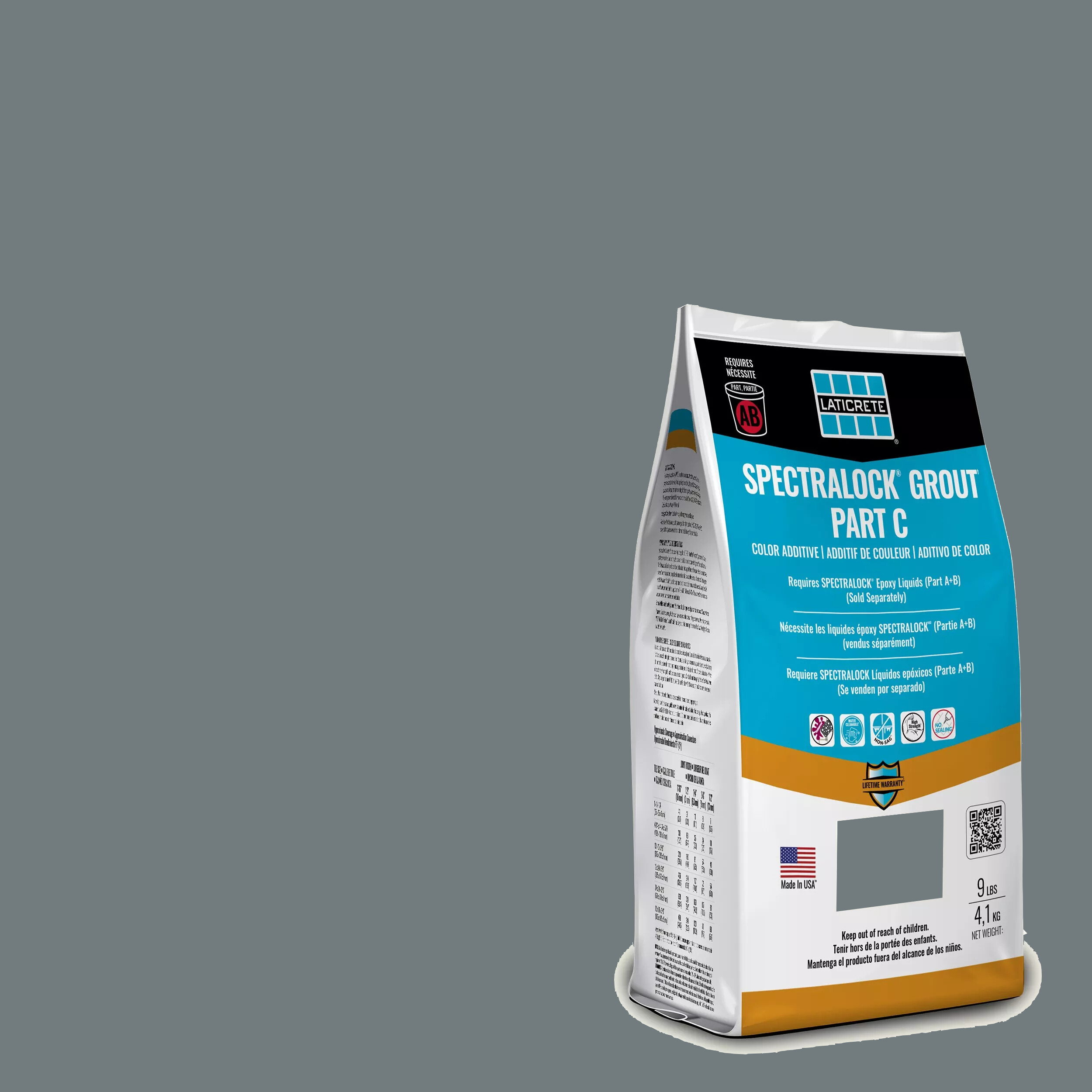 Spectralock Pro Premium Grout Part C Colored Powder #42 Platinum 9 lb