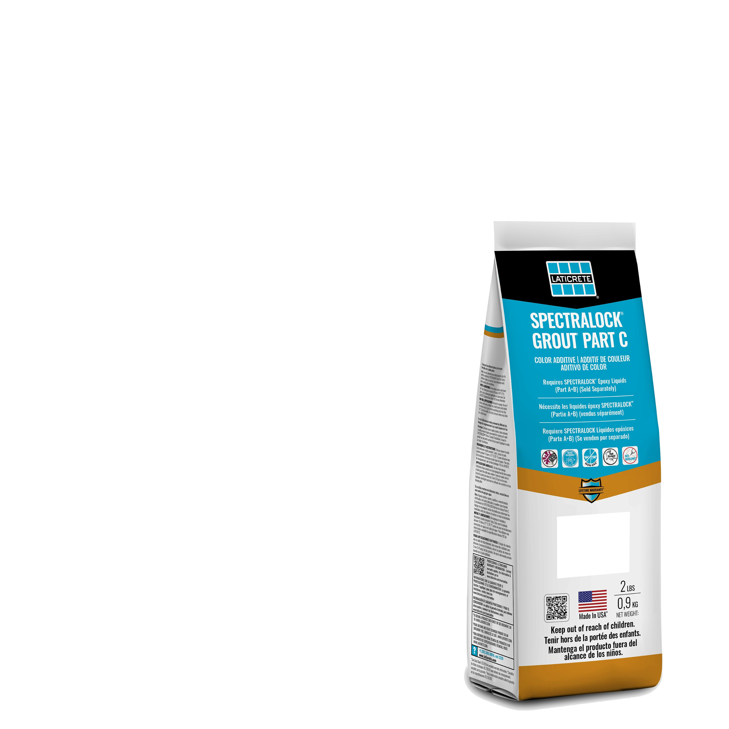 Spectralock Pro Premium Grout Part C Colored Powder #44 Bright White 2 lb