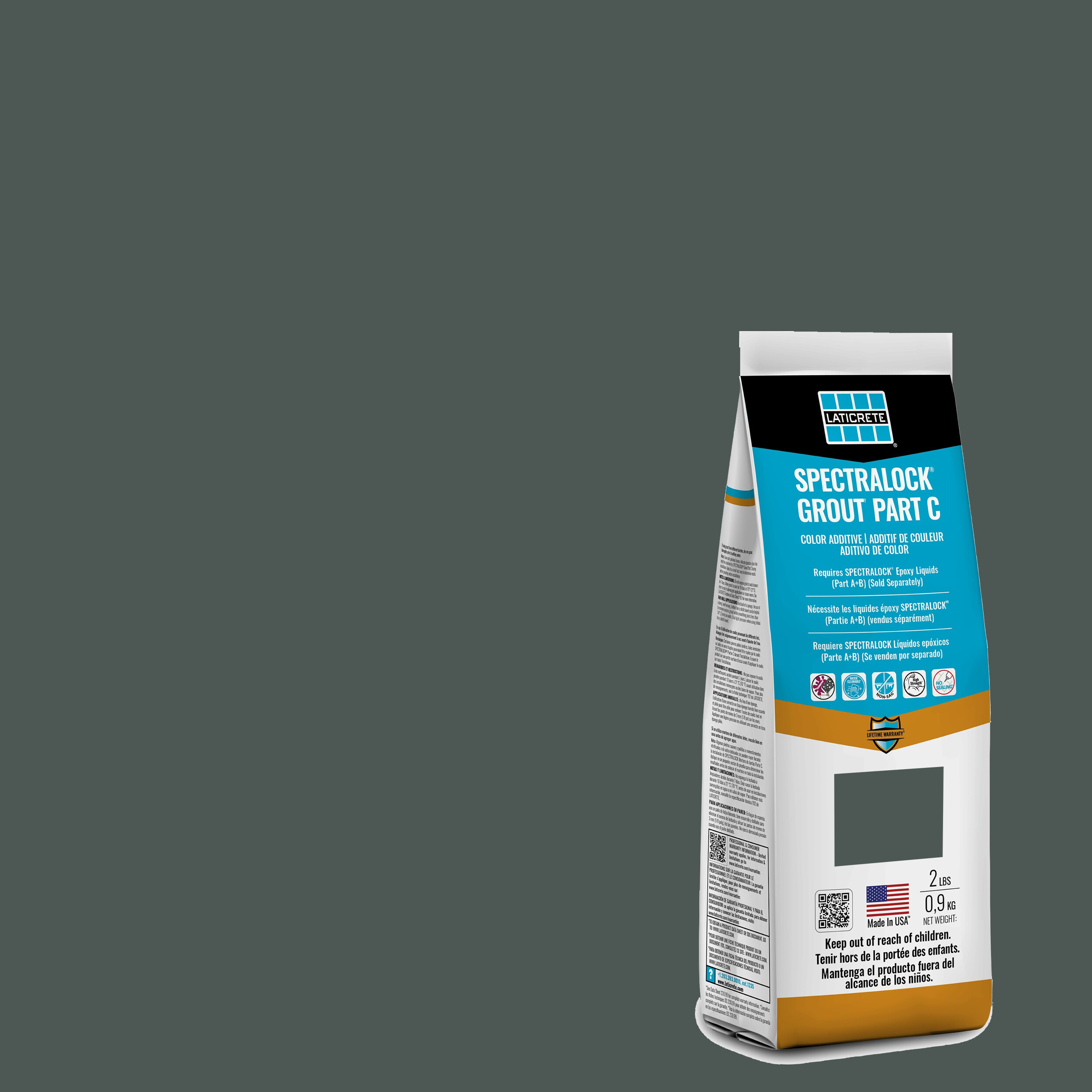 Spectralock Pro Premium Grout Part C Colored Powder #45 Raven 2 lb