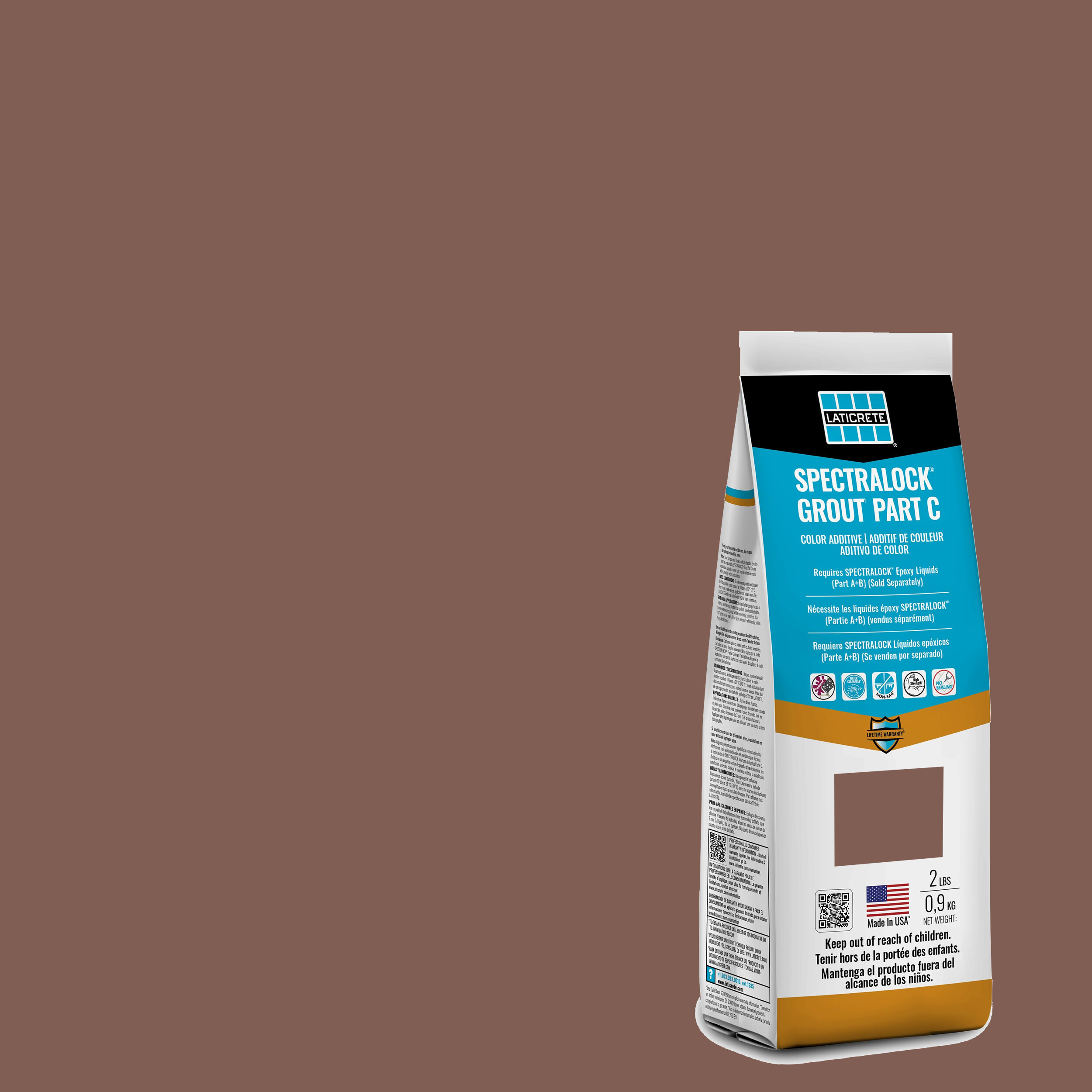 Spectralock Pro Premium Grout Part C Colored Powder #46 Quarry Red 2 lb