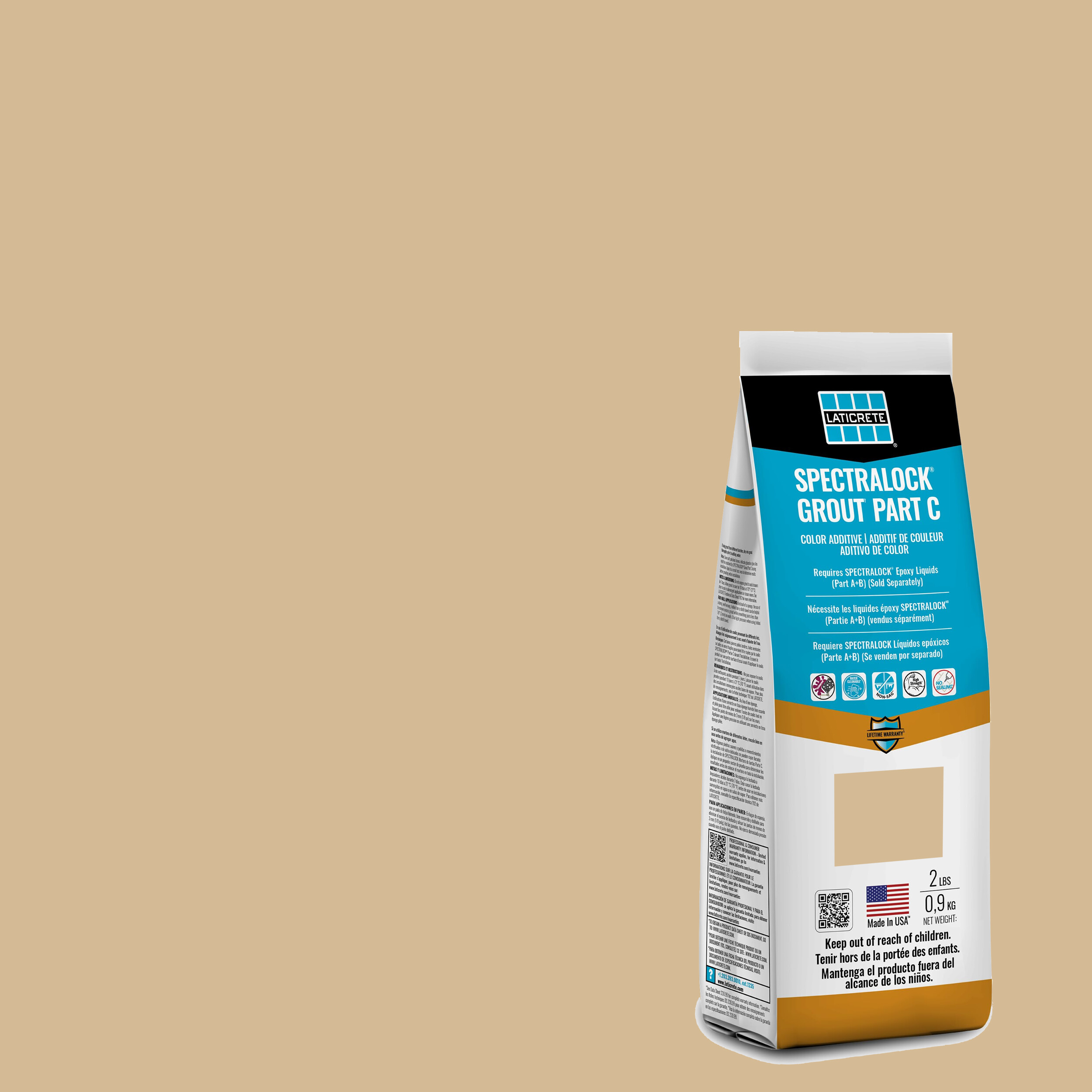Spectralock Pro Premium Grout Part C Colored Powder #52 Toasted Almond 2 lb