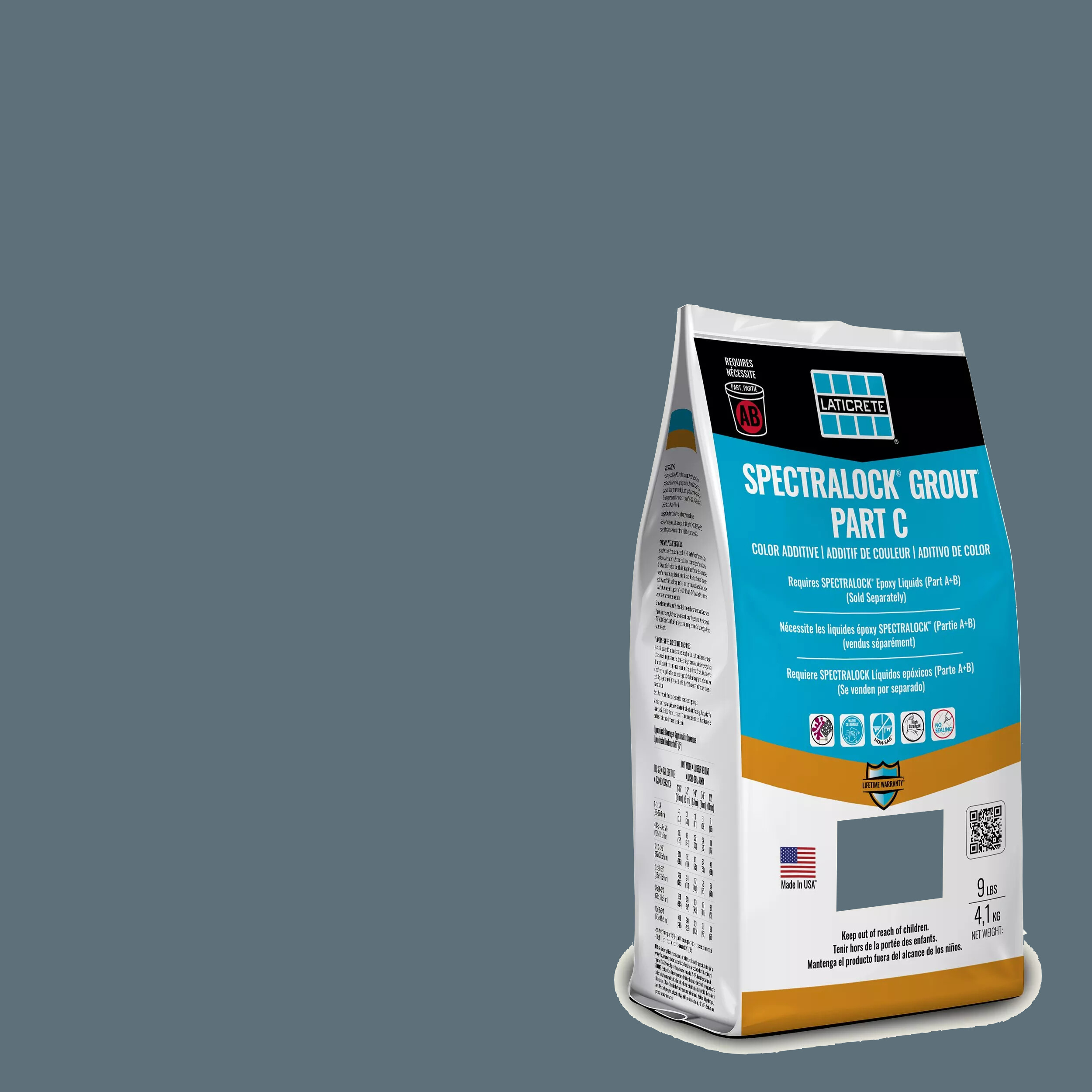 Spectralock Pro Premium Grout Part C Colored Powder #53 Twilight Blue 9 lb