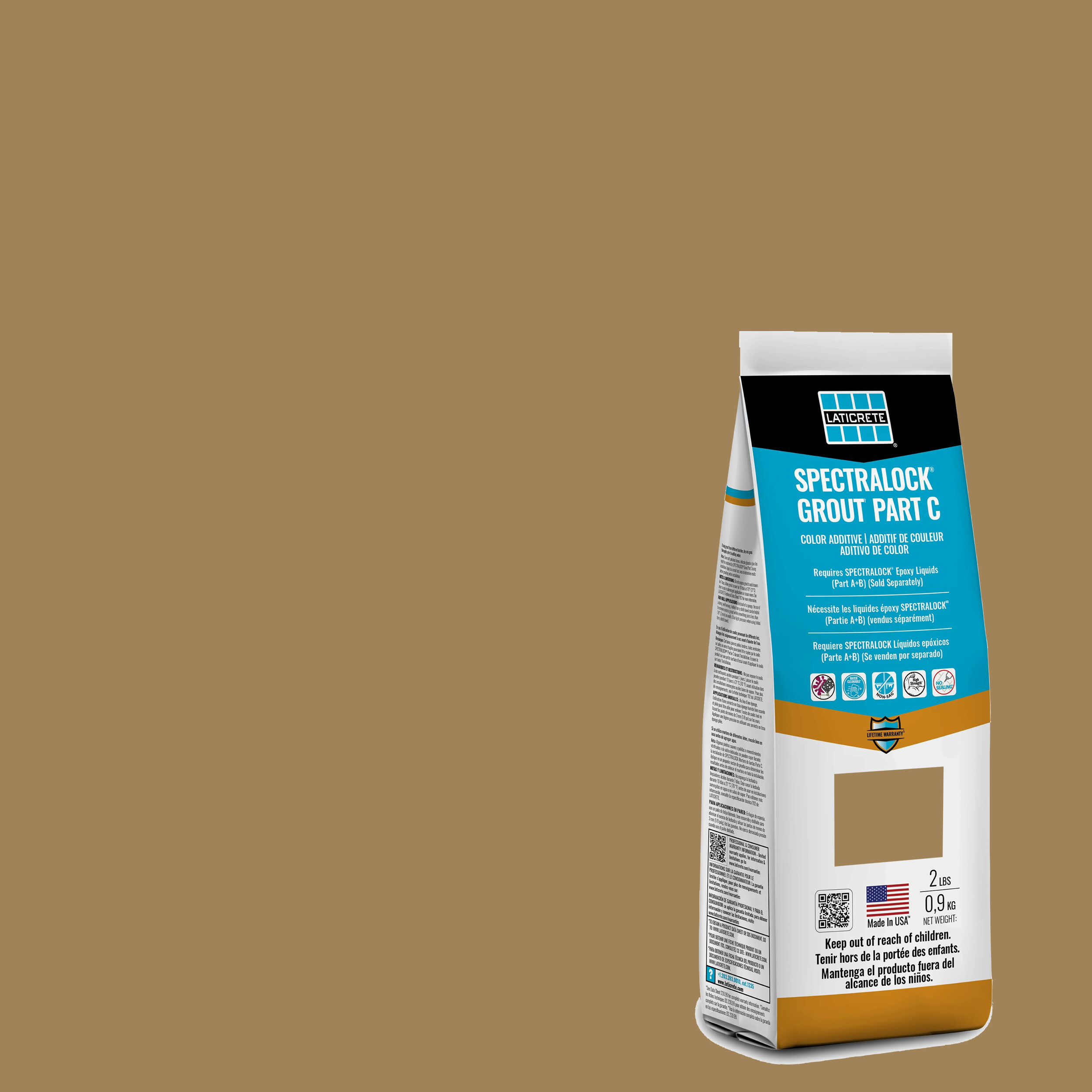 Spectralock Pro Premium Grout Part C Colored Powder #56 Desert Khaki 2 lb