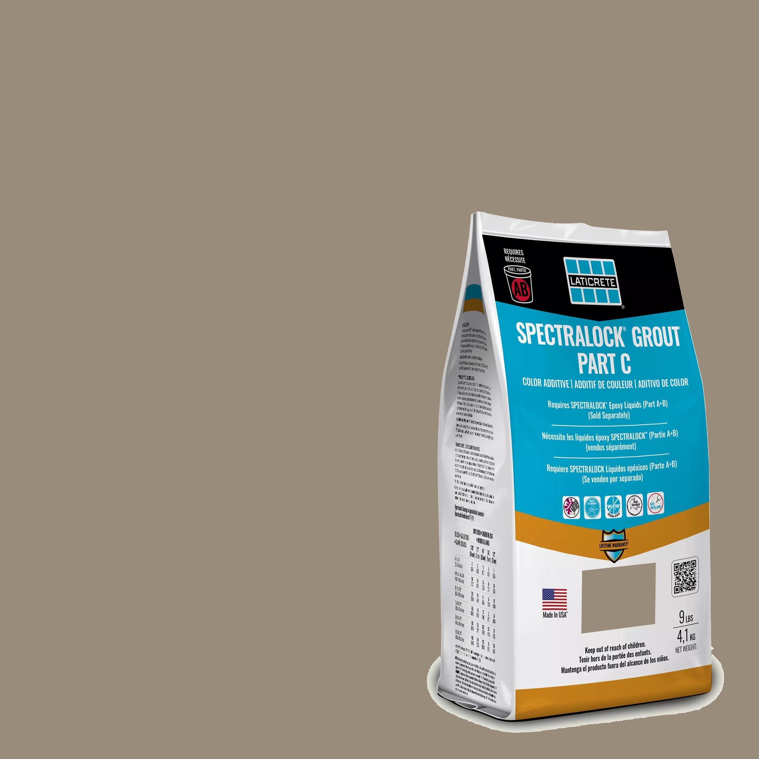 Spectralock Pro Premium Grout Part C Colored Powder #57 Hot Cocoa 9 lb