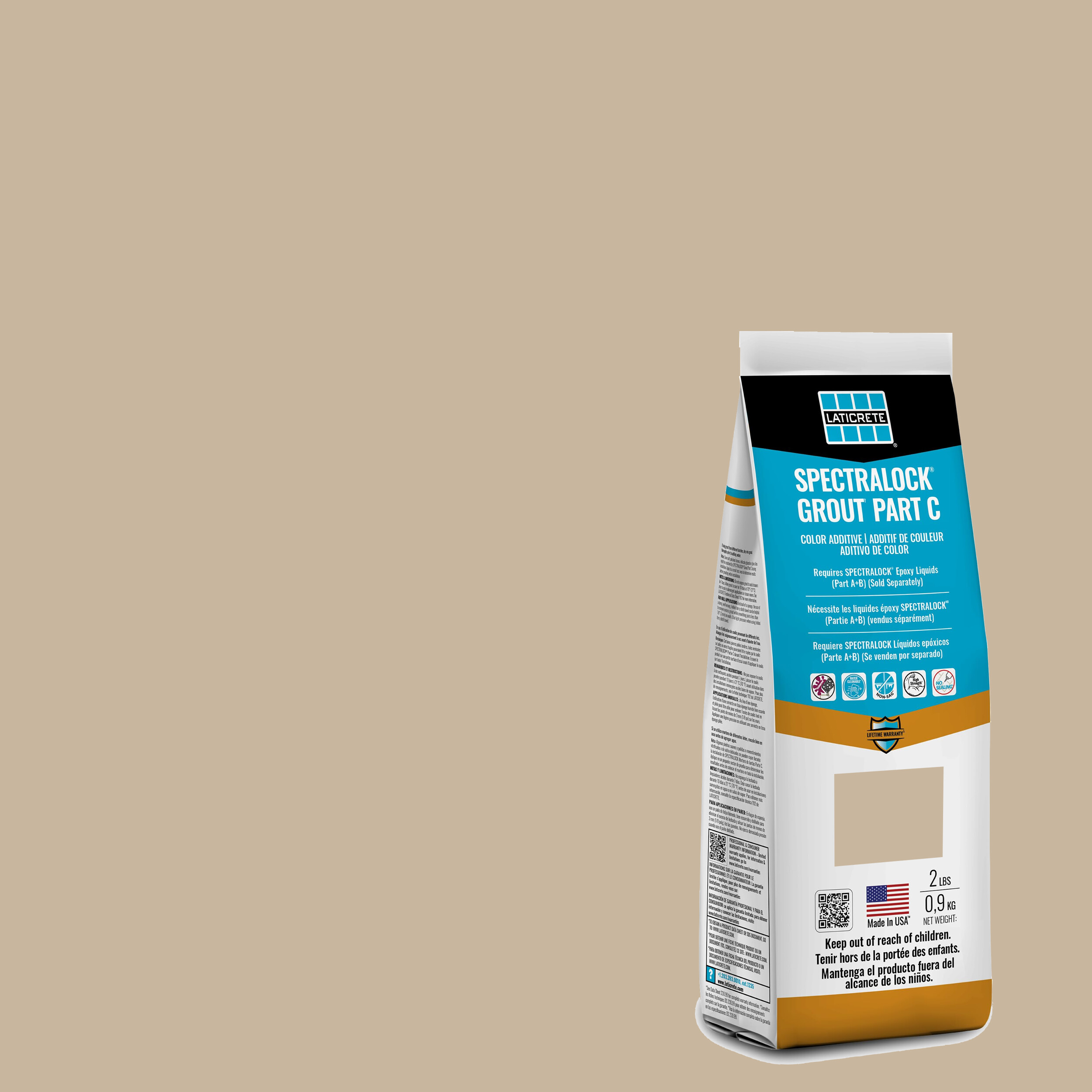 Spectralock Pro Premium Grout Part C Colored Powder #61 Parchment 2 lb