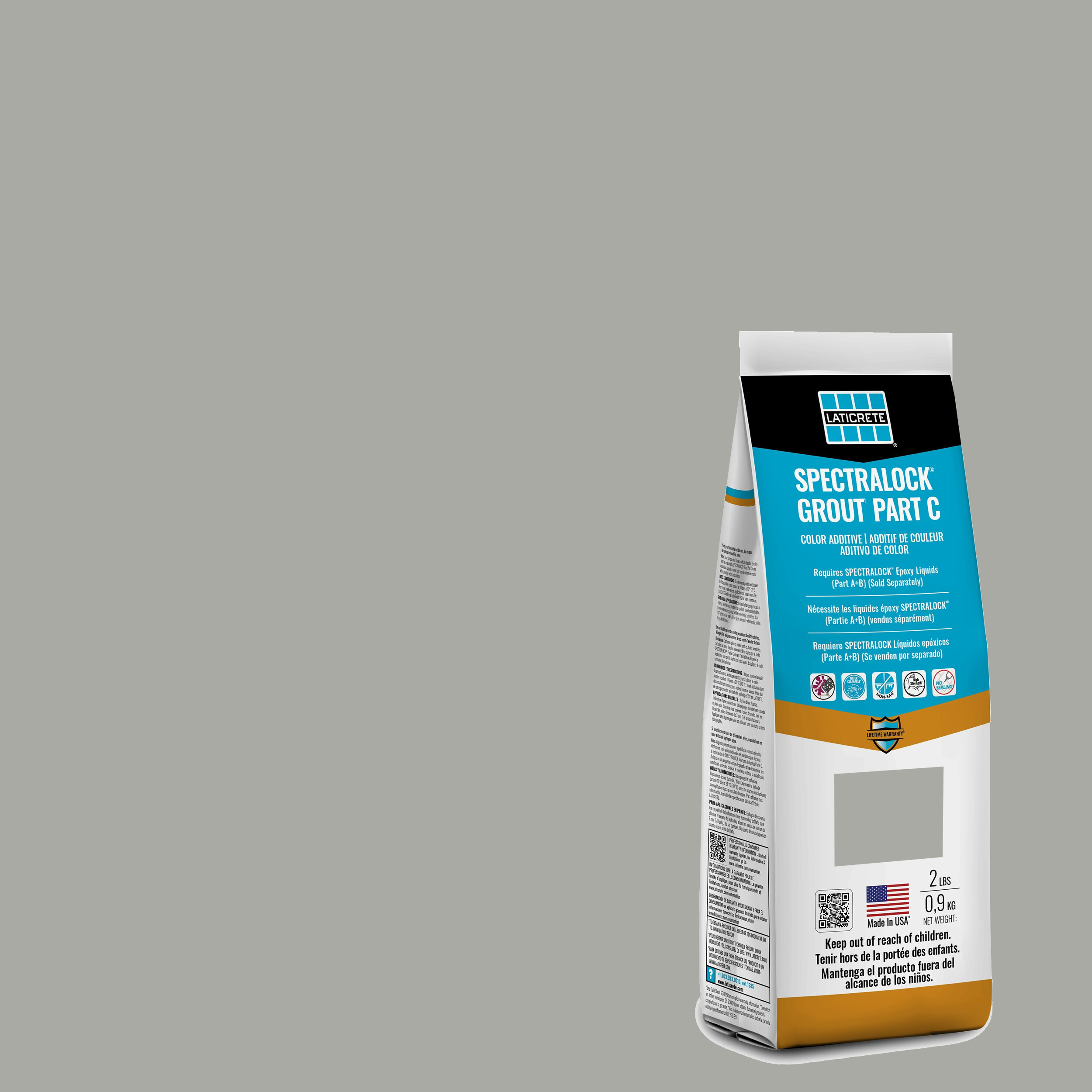 Spectralock Pro Premium Grout Part C Colored Powder #78 Sterling Silver 2 lb