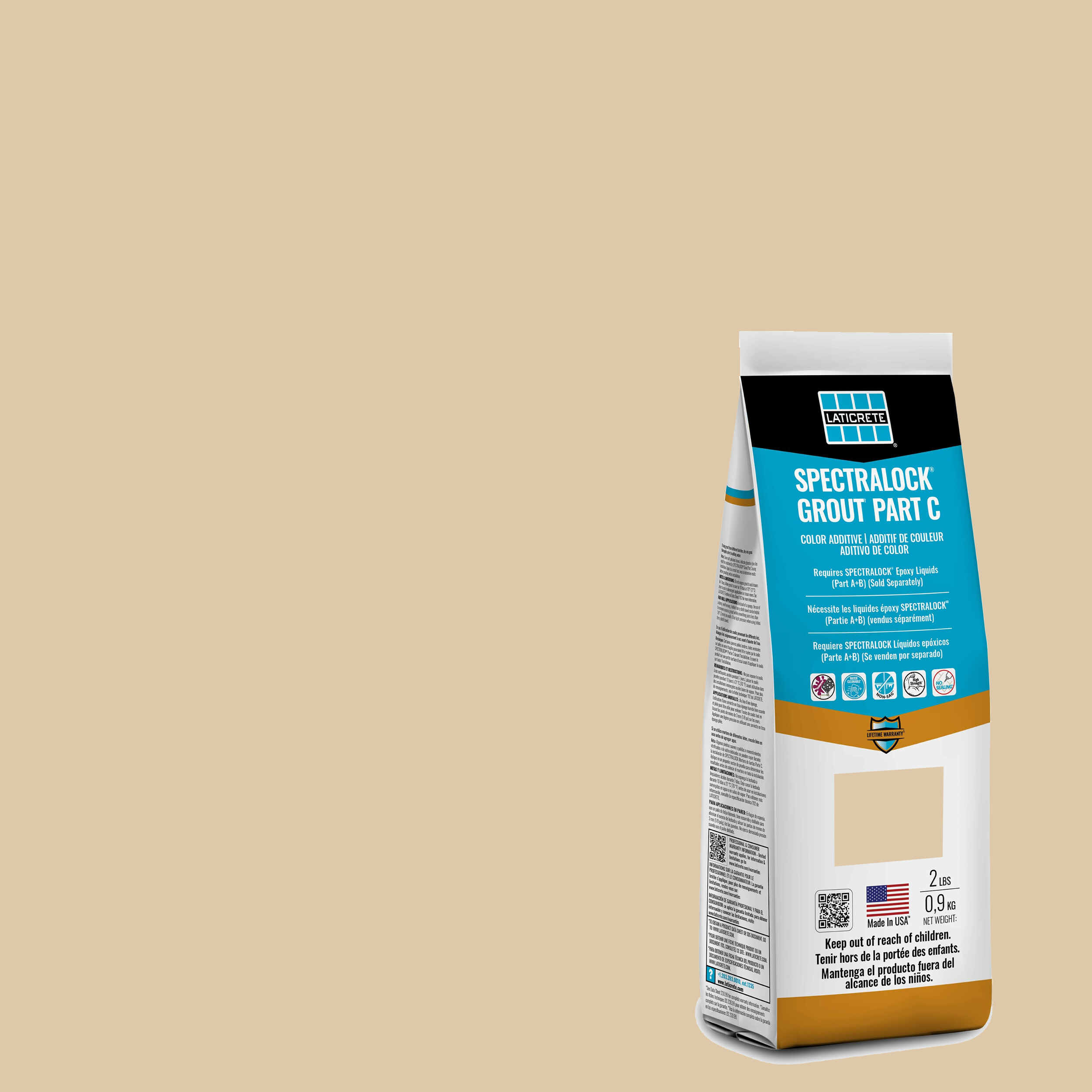 Spectralock Pro Premium Grout Part C Colored Powder #81 Butter Cream 2 lb