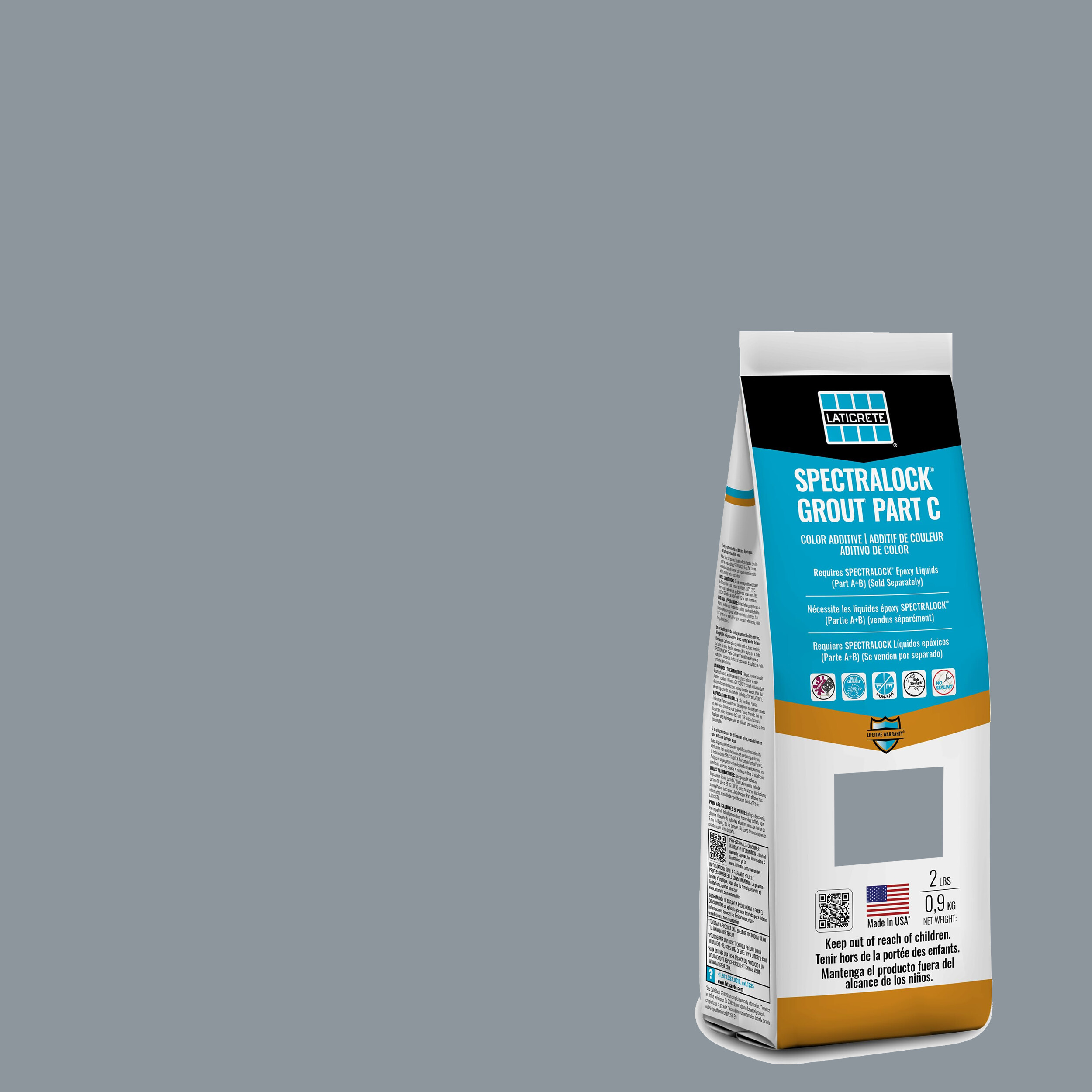 Spectralock Pro Premium Grout Part C Colored Powder #91 Slate Grey 2 lb