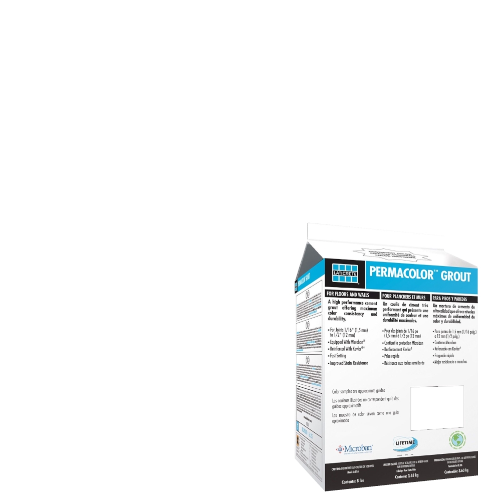 44 Bright White Permacolor Grout (25 lbs) 44 Bright White Permacolor Grout (25 lbs)