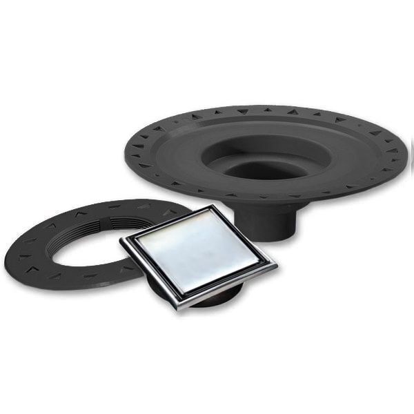 Hydro Ban 4 in. x 4 in. Polished Steel Bonding Flange ABS Hydro Ban 4 in. x 4 in. Polished Steel Bonding Flange ABS