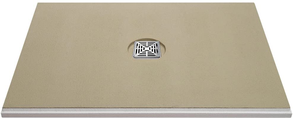 Hydro Ban Pre-Sloped Shower Pan with Center Drain PVC 36" x 60"