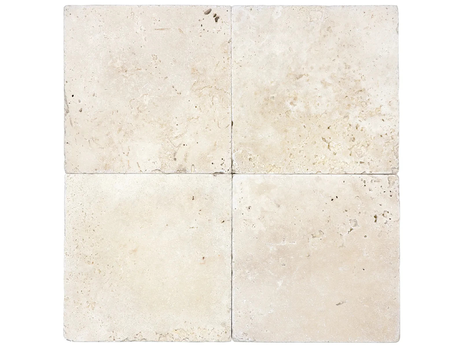 Floor Tiles Ivory Travertine Tumbled 6" x 6"