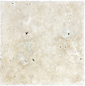 Floor Tiles Ivory Travertine Brushed Chiseled 8" x 8"
