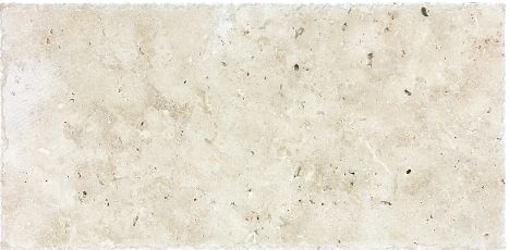 Floor Tiles Ivory Travertine Brushed Chiseled 8" x 16"