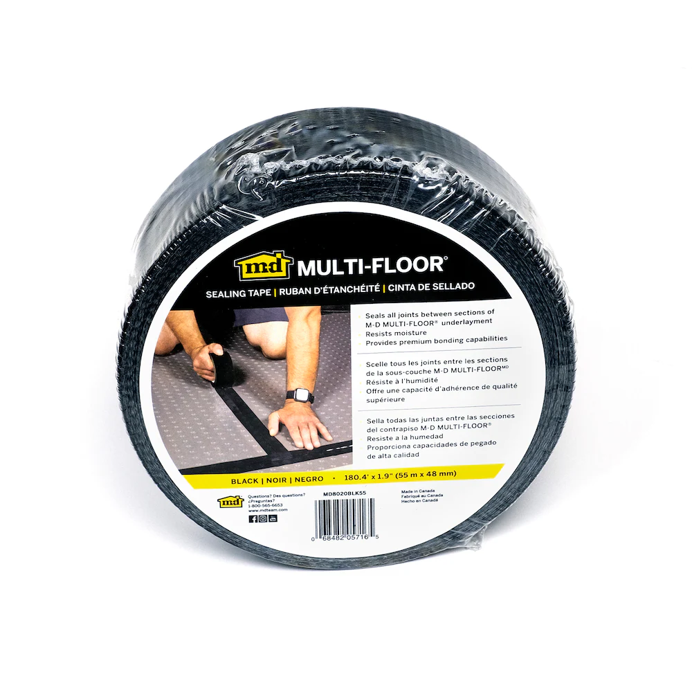 Sealing Tape M-D Multi-Floor Black 1-7/8" x 180' 4-51/64"