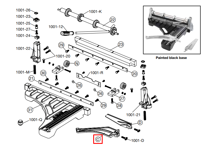 Diagonal Cut Guide with Screw for no. 008