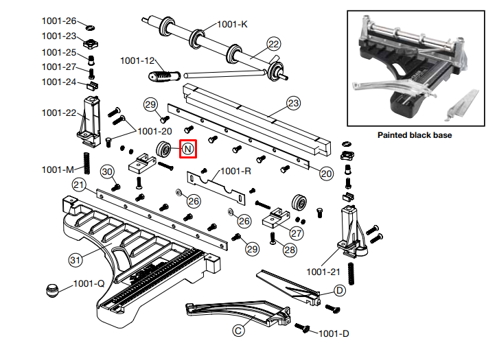 Roller Wheel and Screws for no. 008