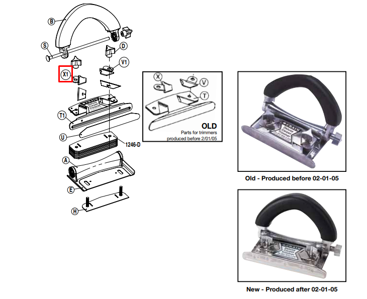 Left Blade Clamp for New no. 245