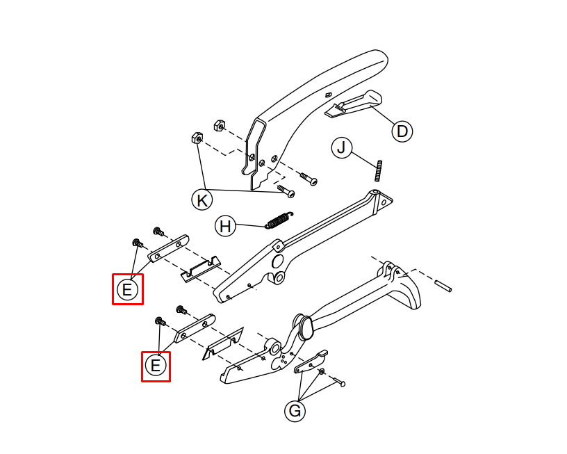 Top Blade Clamp and Screws for no. 450