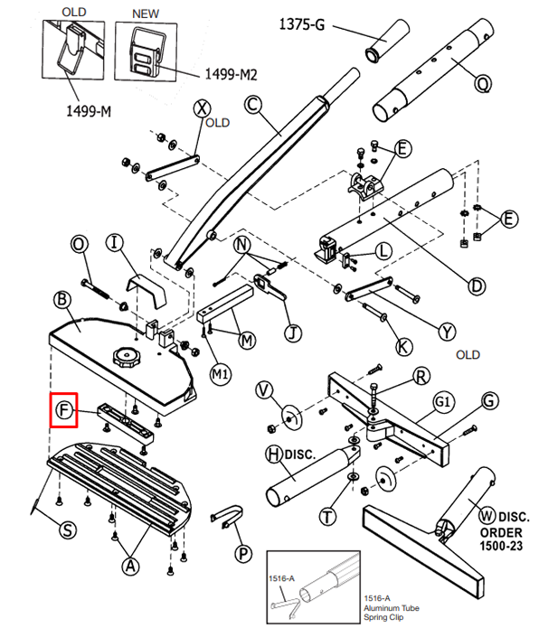 Depth Bar with Screws for no. 499-500